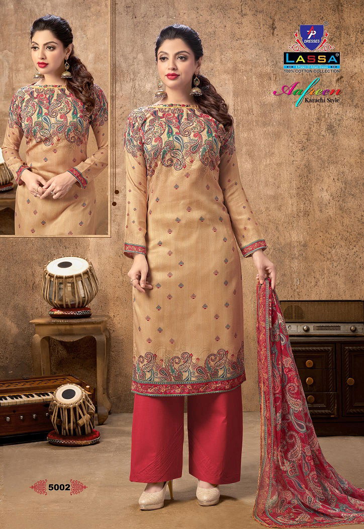 Arihant Lass Afreen 5 Latest Fancy Designer Regular Casual Wear Patiyala Printed Karachi Cotton Dress Material Collection